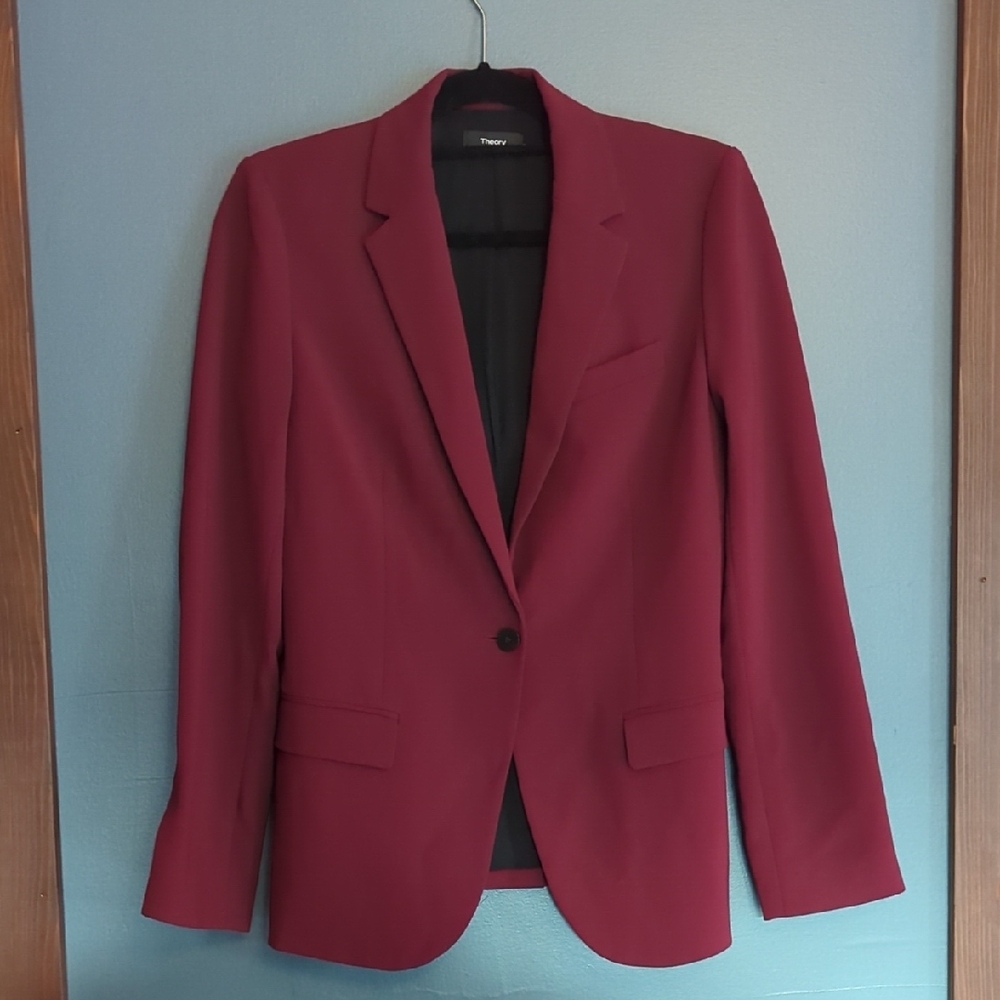 Dark Magenta Theory Blazer